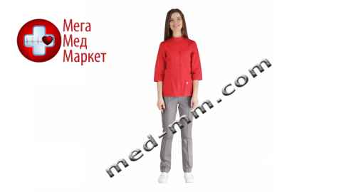 Купить Медицинский костюм Амстердам красный/серый №1029 цена, характеристики, отзывы